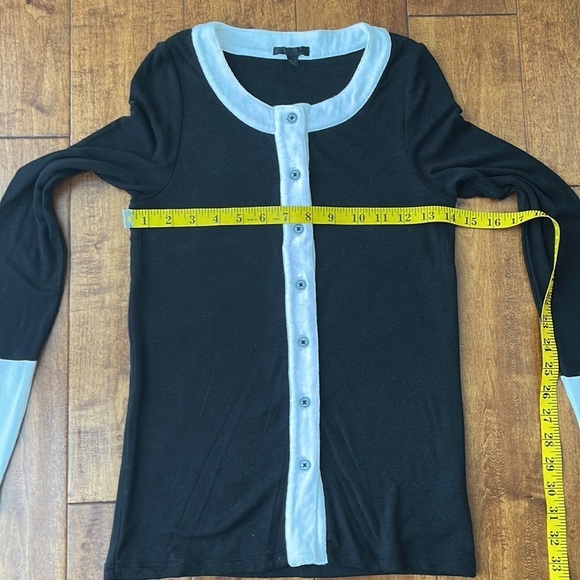 ATM Anthony Thomas Melillo Knit Contrast Sweater Cardigan   Size XS - Picture 12 of 14